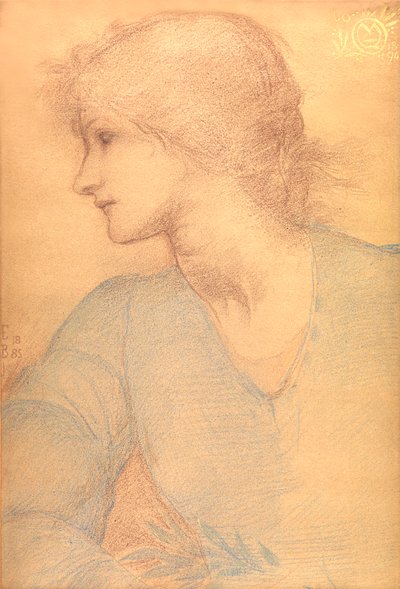 Study in Coloured Chalk, for a Picture, 1885 by Edward Burne Jones